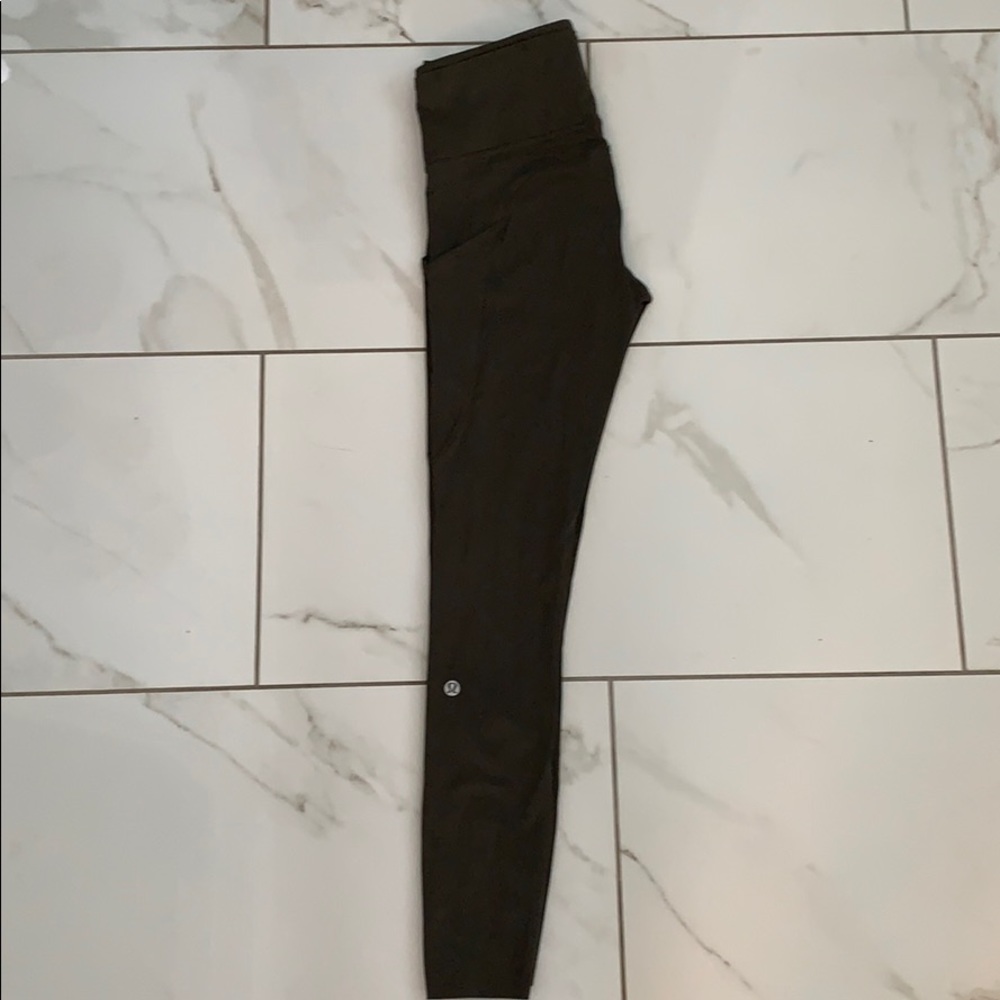 Lululemon Fast N’ Free 25” Olive Leggings